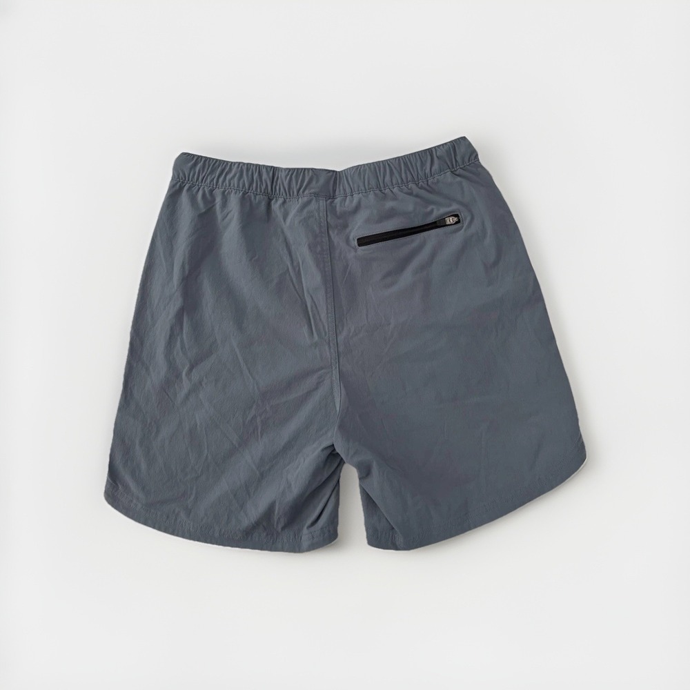 Topo Design Men L 6" Pull-On Shorts Belted River Hiking Trail Nylon Stretch EUC - Picture 3 of 7
